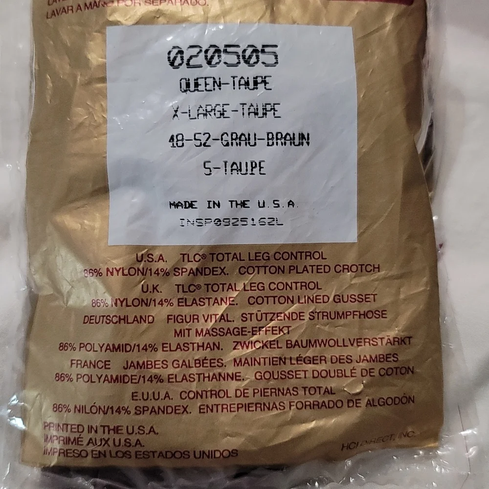 Women Silkies Total Leg Control Queen  Taupe XLARGE pantyhose 020505 - Listing 2